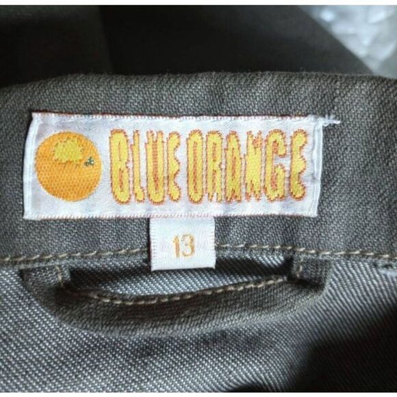 BLUE ORANGE GRAY/GREEN DENIM JACKET SZ.13 EUC. - Picture 4 of 6